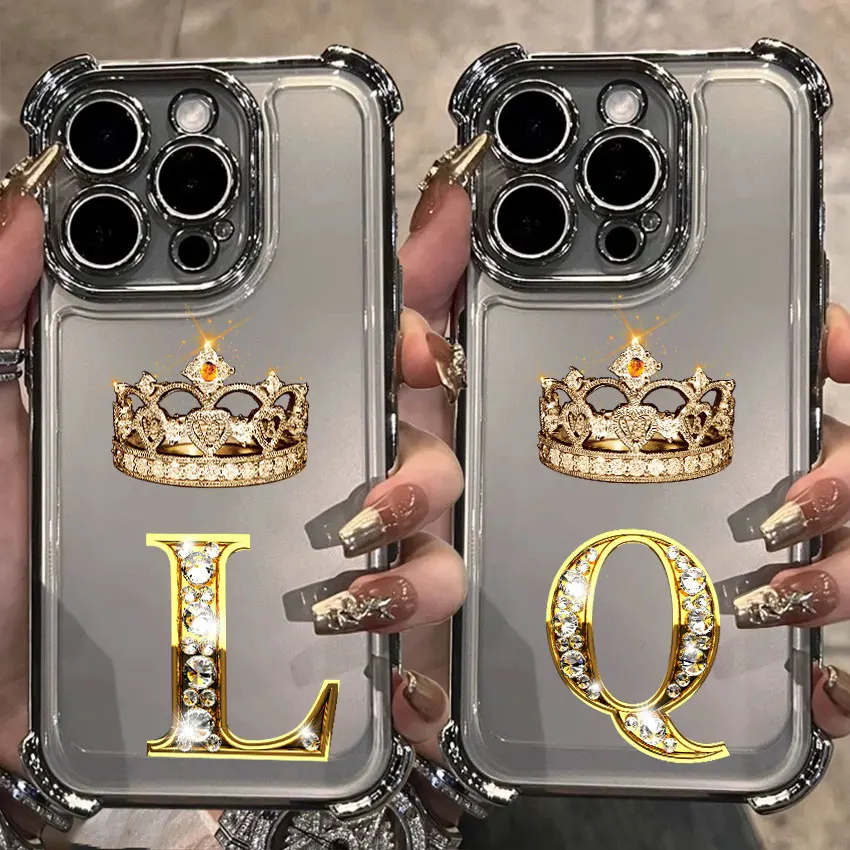 

Letter L Q I R S P Case For Samsung Galaxy A56 A55 A54 A52 A53 A36 A34 A35 A33 A50 A73 A26 A25 A16 A06 Clear Silver Phone Cover