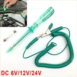 DC 6V/12V/24V lampada per auto Tester per circuito di tensione sistema rilevatore sonda luci di prova verde come plastica + accessori per auto in acciaio al carbonio
