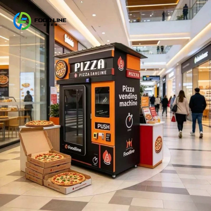 Ai Combo Self Auto Dispenser Hot Food Snacks Cooking Pizza Vending Machine