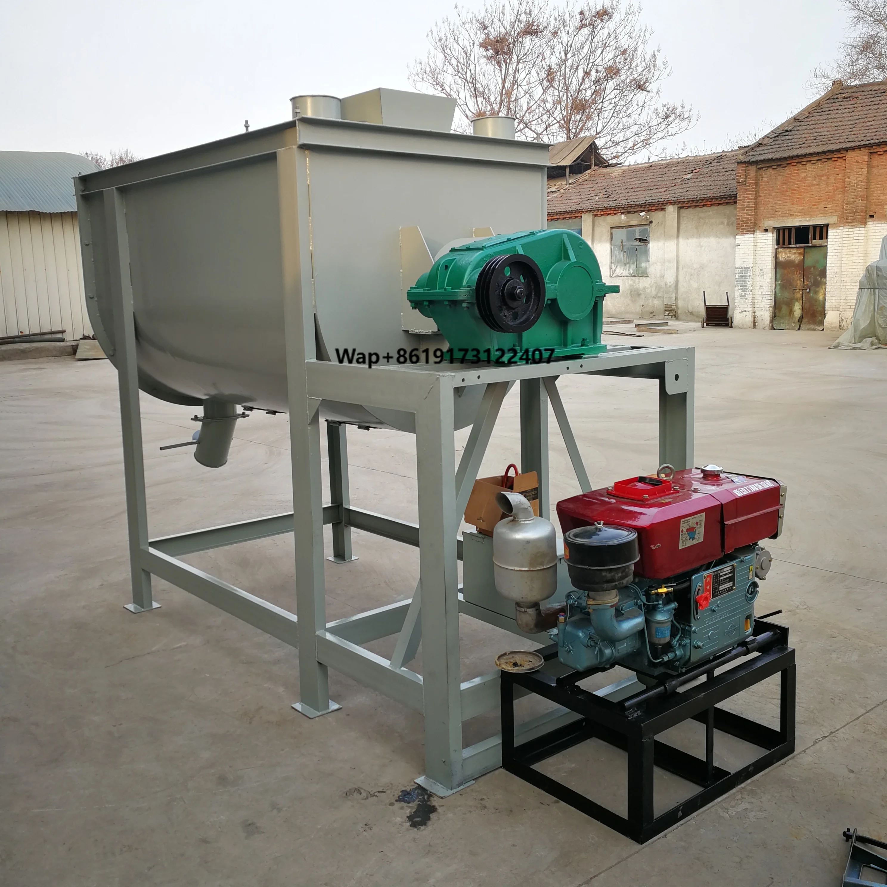 9WH1000 Horizontal Feed Mixer of Farm Animals Cattle and Sheep 2Ton/H From Factory Supplier Processing Feed Machine