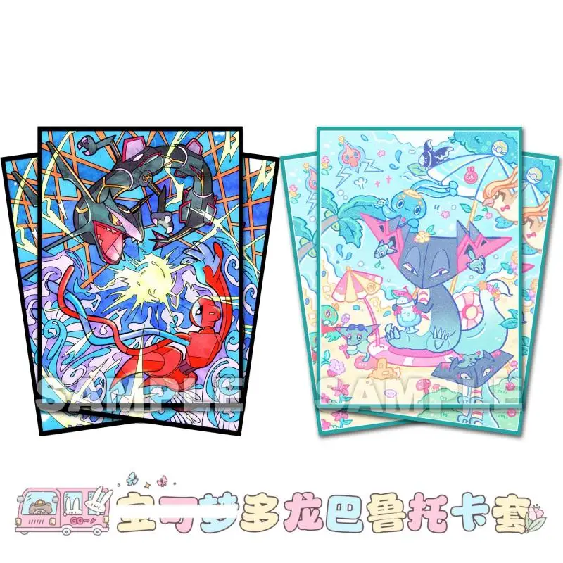 

60pcs/set PTCG Dragapult Eeveelution Rayquaza Deoxys Card sleeve Anime Game Collection Card Protective Cover Gift Toys67*92mm