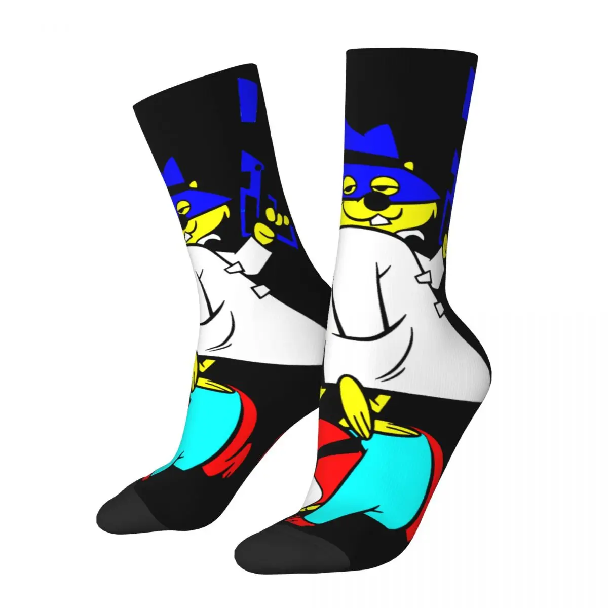 Hip Hop Retro Secret Squirrel With Morocco Mole Crazy Men's Compression Socks Unisex Mole Digging Seamless Printed Crew Sock