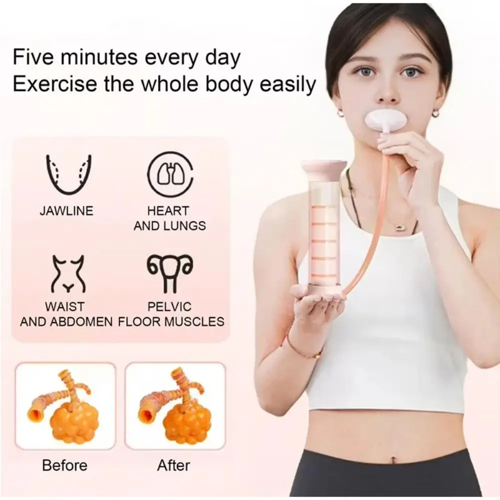 Diaphragm Breathing Dumbbells Abdominal Breathing Lung Capacity Trainer Breathing Trainer Adjustable Resistance