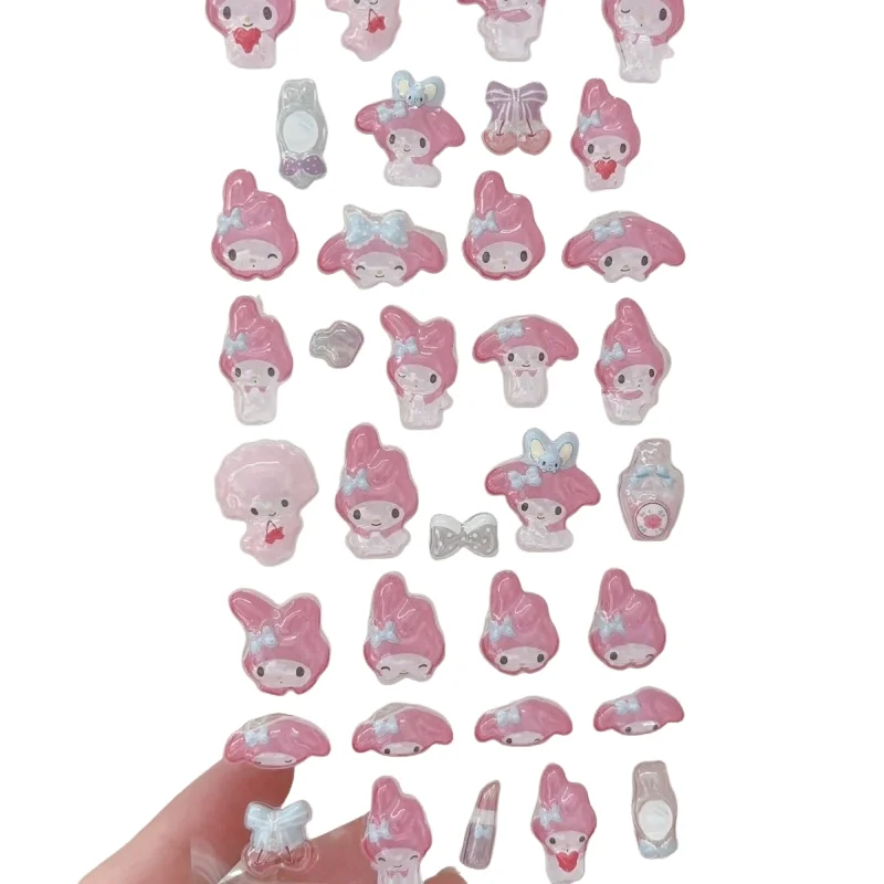 산리오 마이멜로디 방수 3D 입체 스티커 DIY 휴대폰 케이스 장식 이어폰 케이스 액세서리 선물