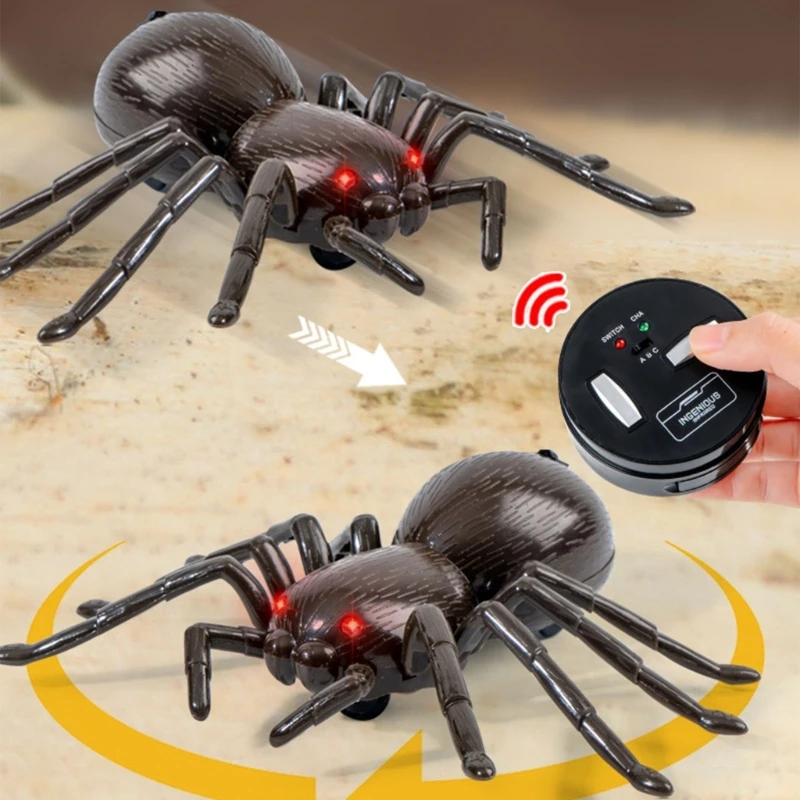 Wireless Remote Control Realistic Walking Spiders Toy Adults Teenagers Prank Props Halloween Party Horror Scary Insect RC Toys