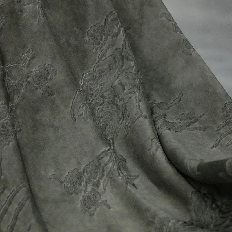 

Artistic silk jacquard dirty dyeing art fabric a niche design
