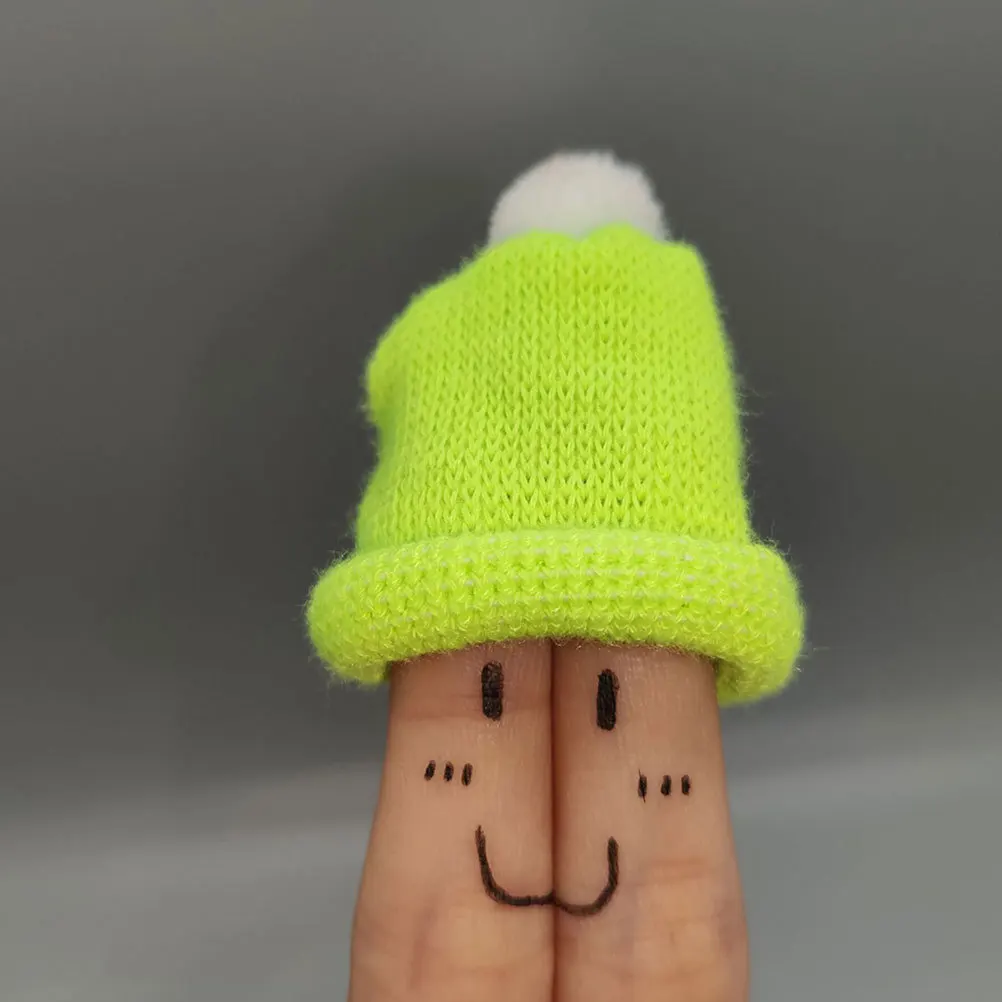 

12Pcs Christmas Hat Decorative Mini Knit Hats for Holiday Party Wine Bottle Topper DIY Craft Ornament Supplies