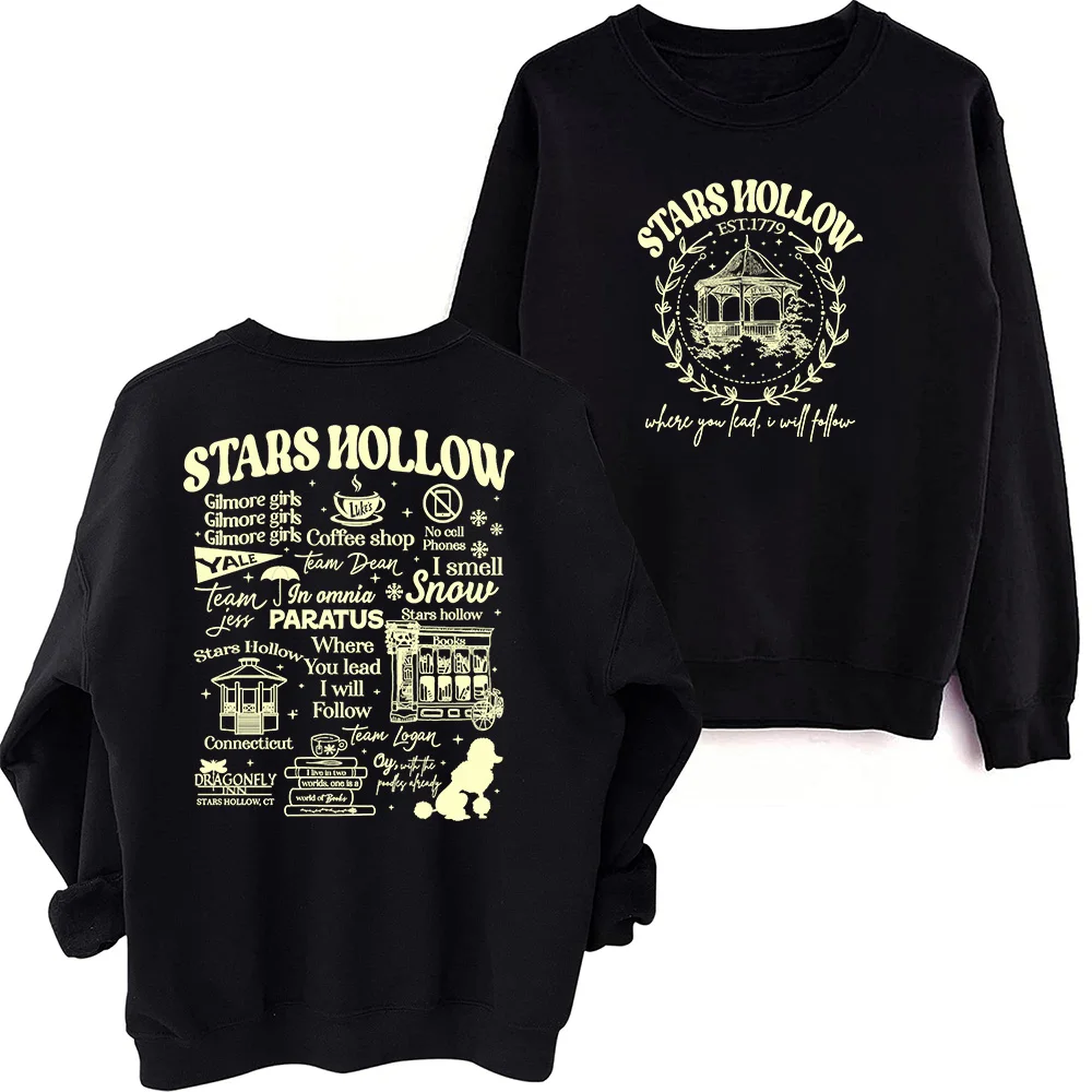 Stars Hollow Where You Lead I Will Follow Sweatshirt Oversized Harajuku Round Neck Long Sleeve Sweatshirts Music Tour Fans