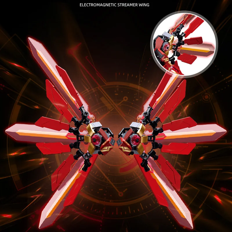 511PCS Deformed Mecha series B1152 Classic Light Halberd Athena Robot Mecha model puzzle building blocks for boys and children