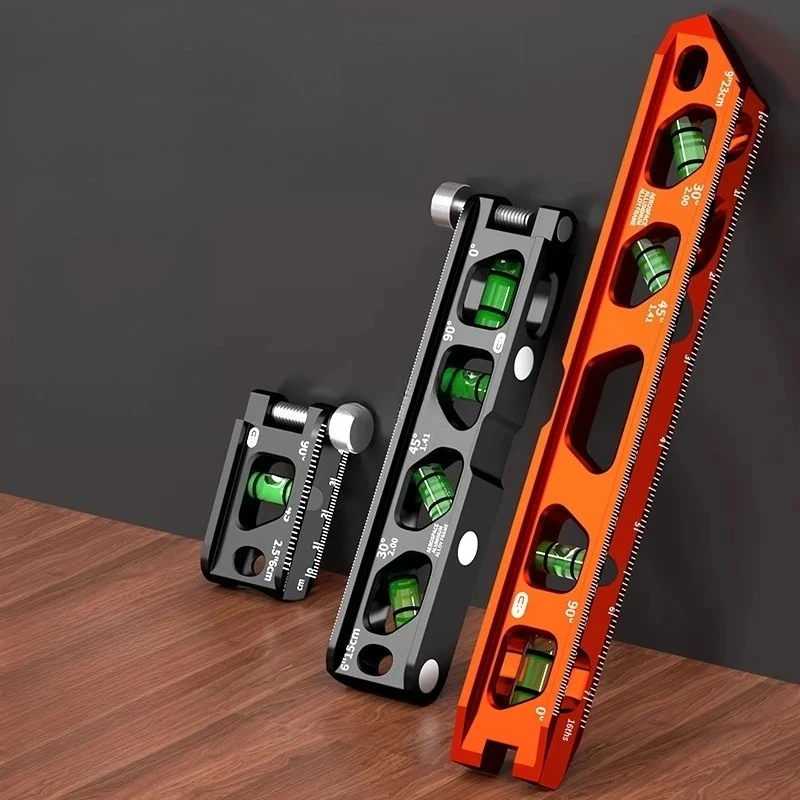 

High-precision Strong Magnetism Bubble Level Solid Cast Aluminum Construction Spirit Level V-Groove & Magnet Track Angle Finder