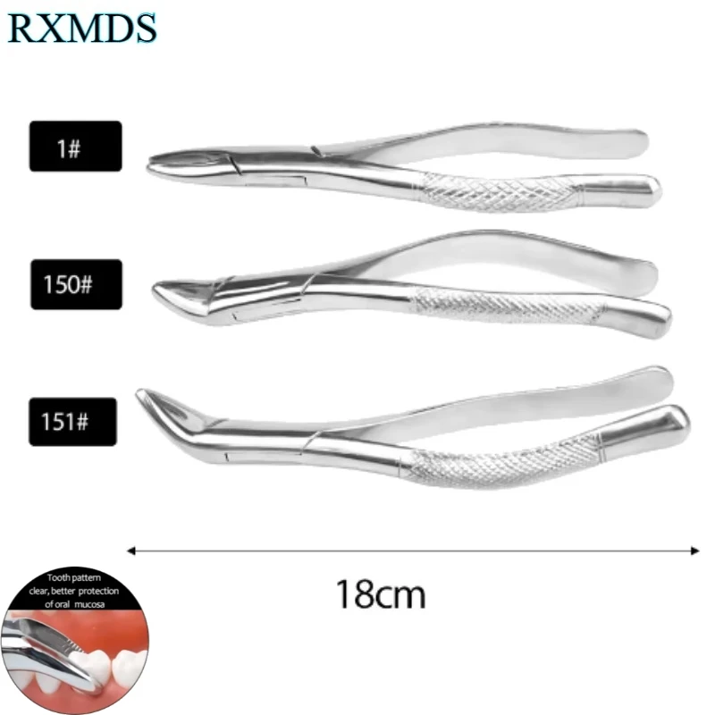 1PCS Dental Adult Tooth Extracting Forceps Pliers Dental Orthodontic Residual Root Forceps 8L/8R/151/150 Dental Instrument Tool