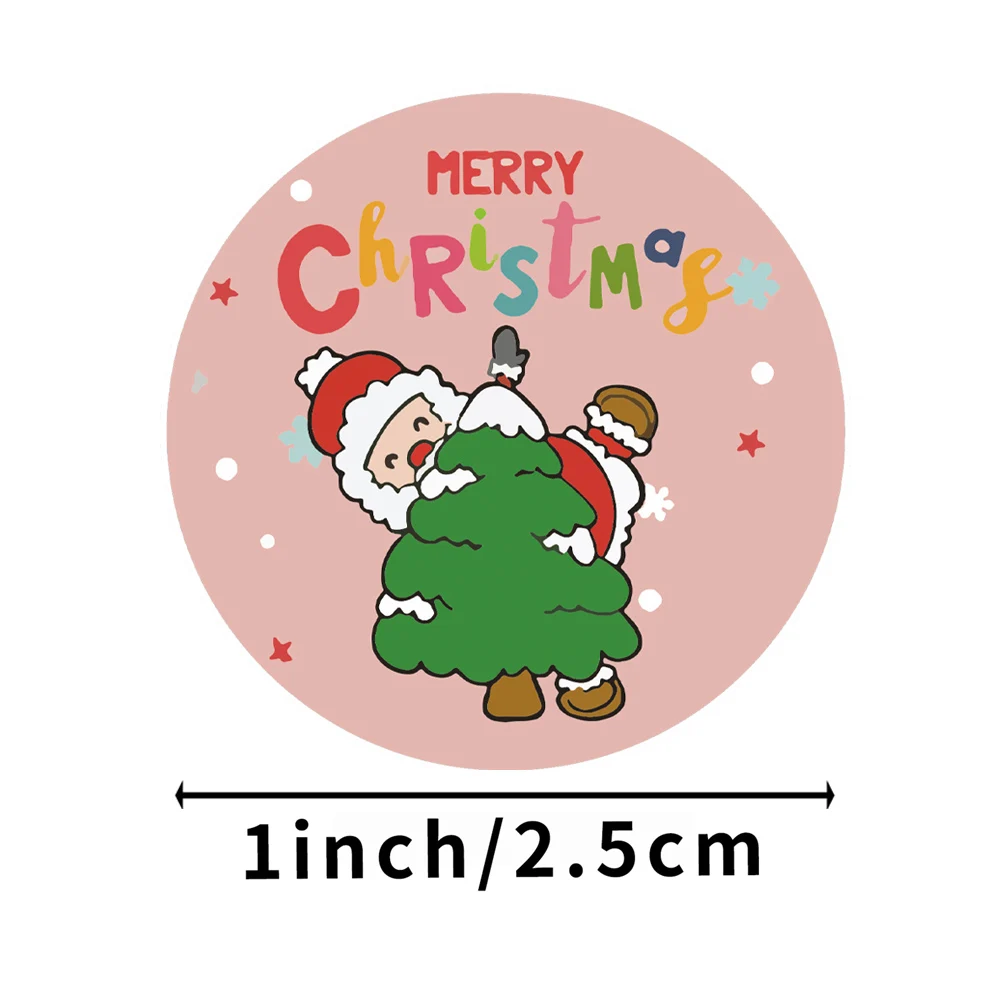 100-500pcs Merry Christmas Stickers New Year Party Home Baking Decoration Labels Gift Box Decor Sticker Envelope Sealing Sticker