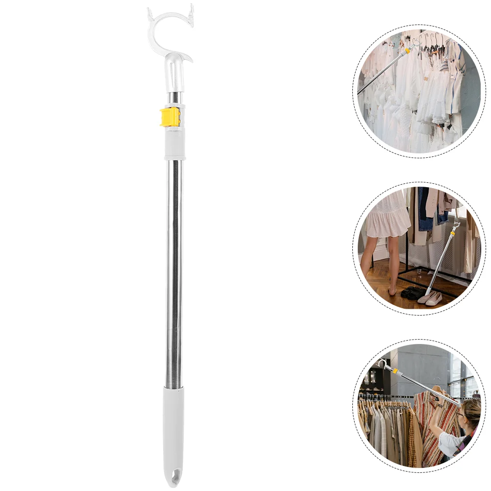 

Clothes Hanger Support Rod Retractable Clothing Pole Reaching Stainless Steel Drying Supply