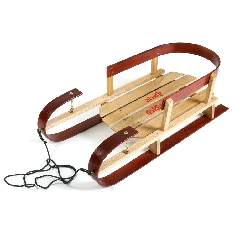 Decoration Wooden Sleigh Christmas With Backrest