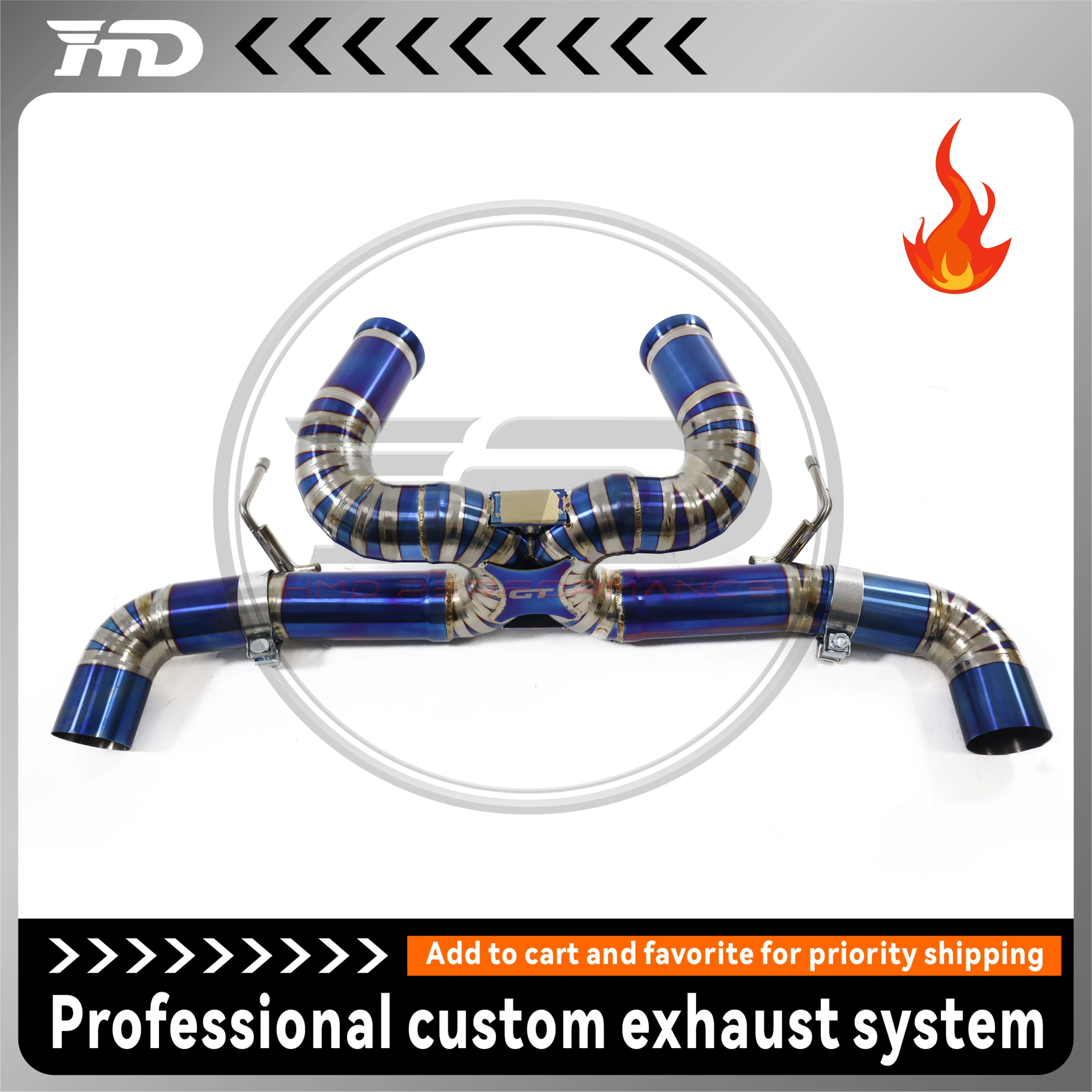 

HMD Titanium Exhaust System Performance Catback For McLaren GT 4.0T 2019+ X Straight Pipe Without Valve