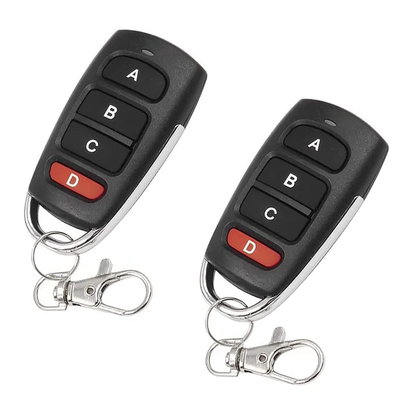 

2Pcs KT16-4 Smart Home Wireless Remote Control 433mhz Universal Learning Type 4 Buttons for Vehicle Central Locking Systems