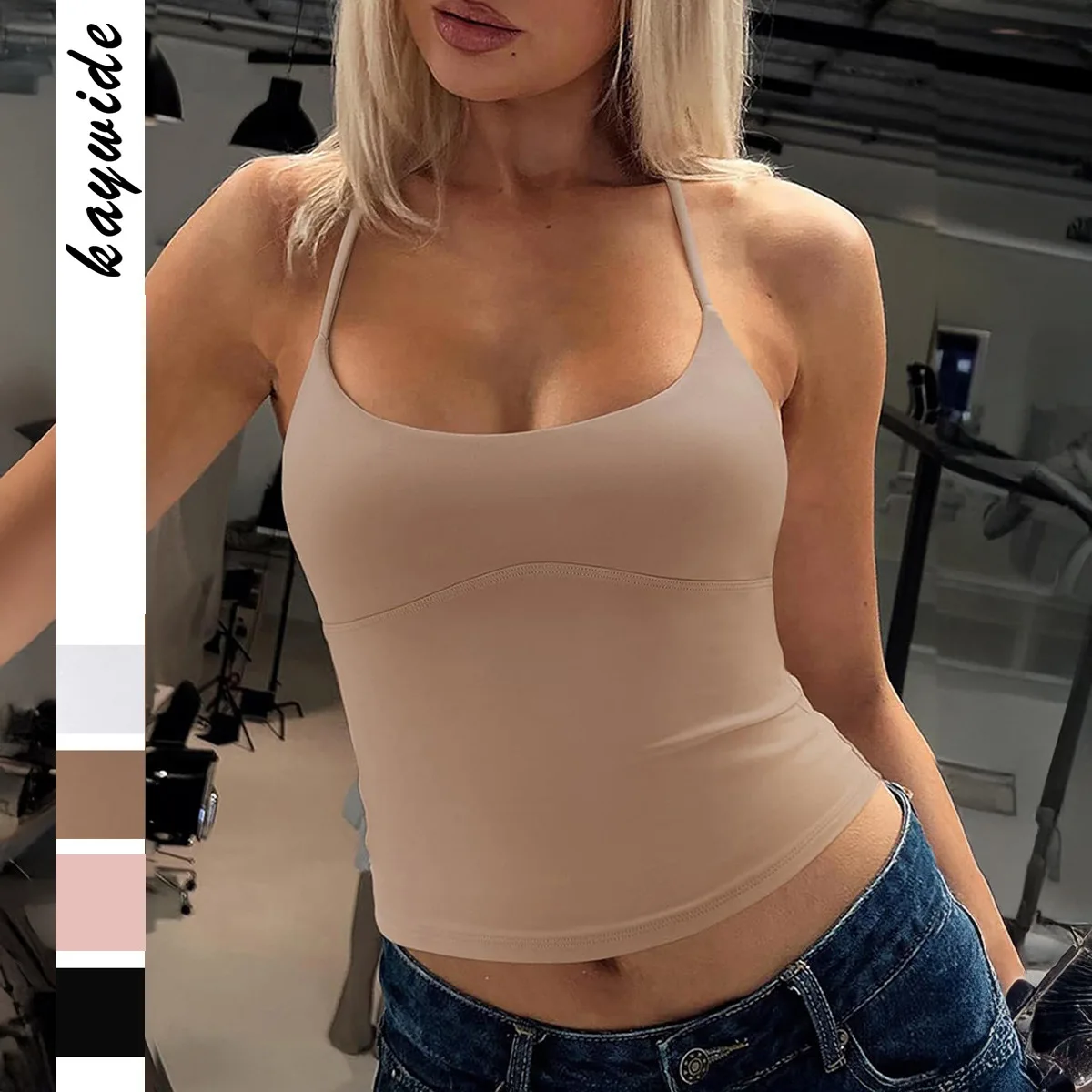 

Tank Top Women Cute Hanging Neck Slim Fit Vest for Women 2025 Summer Korean Fashion Clothing