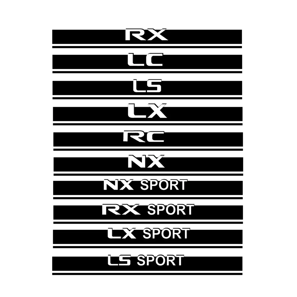 Autocollant graphique de capot avant de voiture de sport de course à rayures, LC LS LX NX RC affiliés RX SPORT, autocollant de pièces extérieures en vinyle automatique, nouveau