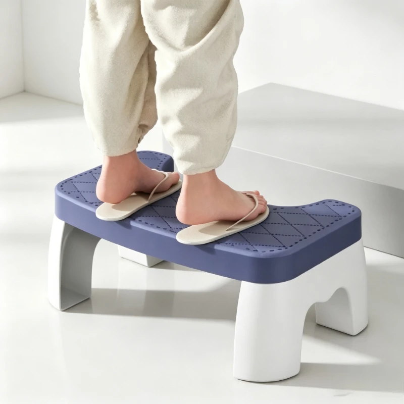 Anti Slip Toilet Step Stool Comfort Squat Posture Foot Stool Portable Bathroom Assistance Footrest For Adults Kids All Ages
