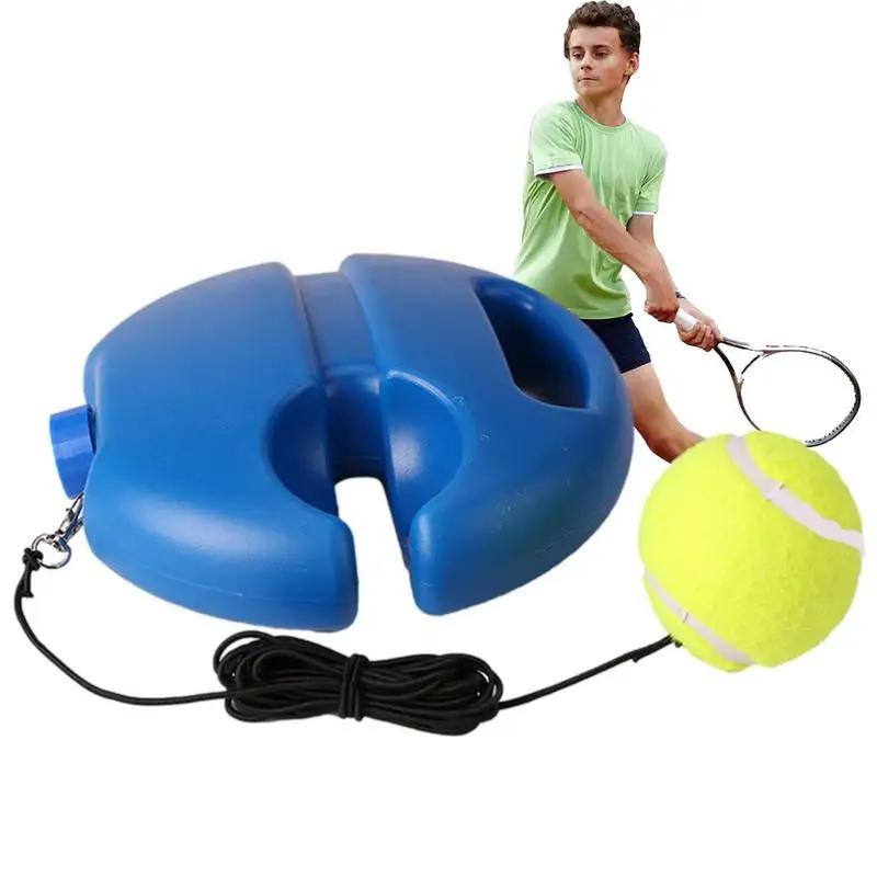 

Portable Tennis Training Aids Base With Elastic Rope Single Person Tennis Training Device Tennis Rebounder Ball Practice Tool