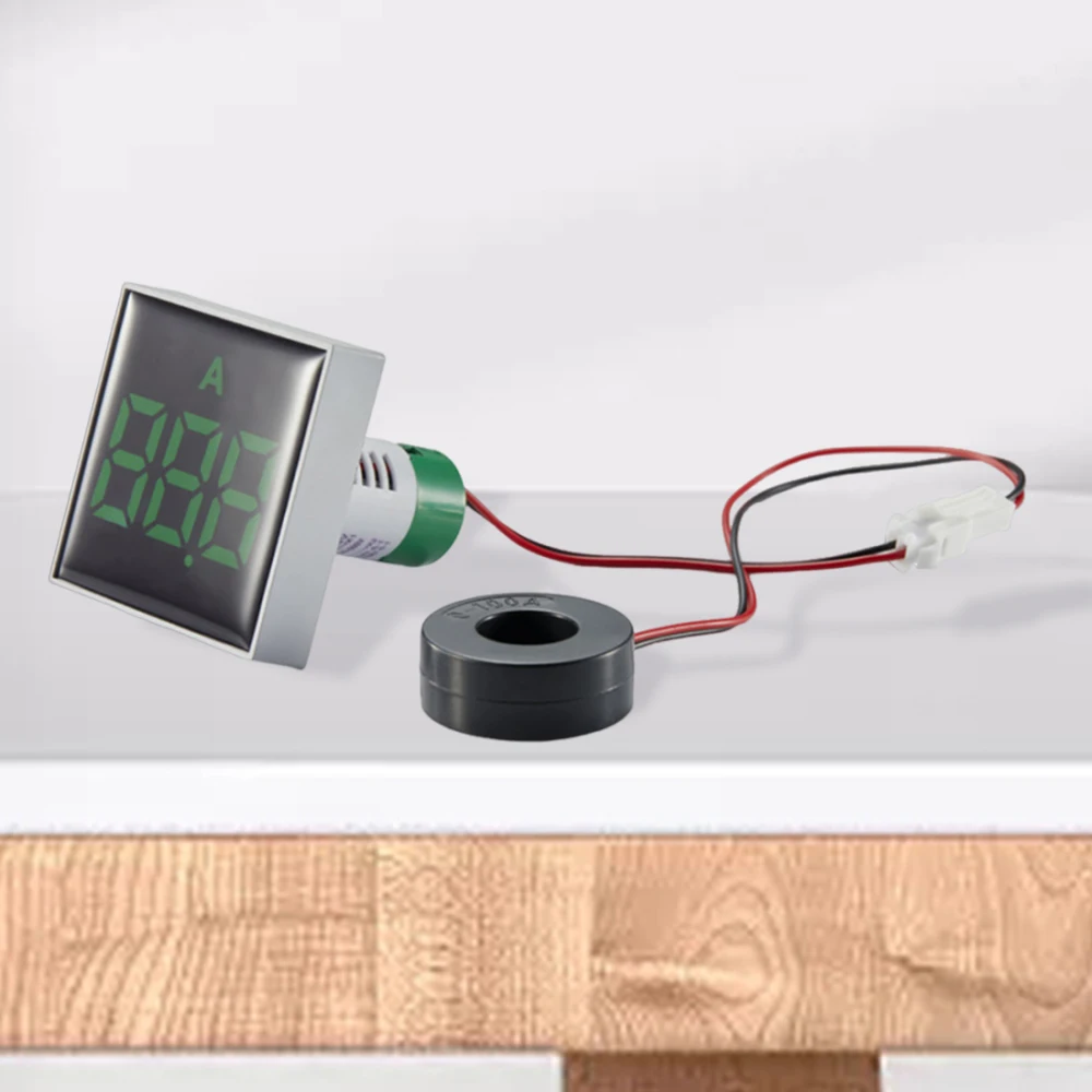 Display digitale a LED quadrato da 50MM amperometro 0-100A Tester di corrente voltmetro mpere misuratore di tensione di corrente indicatore luminoso a LED