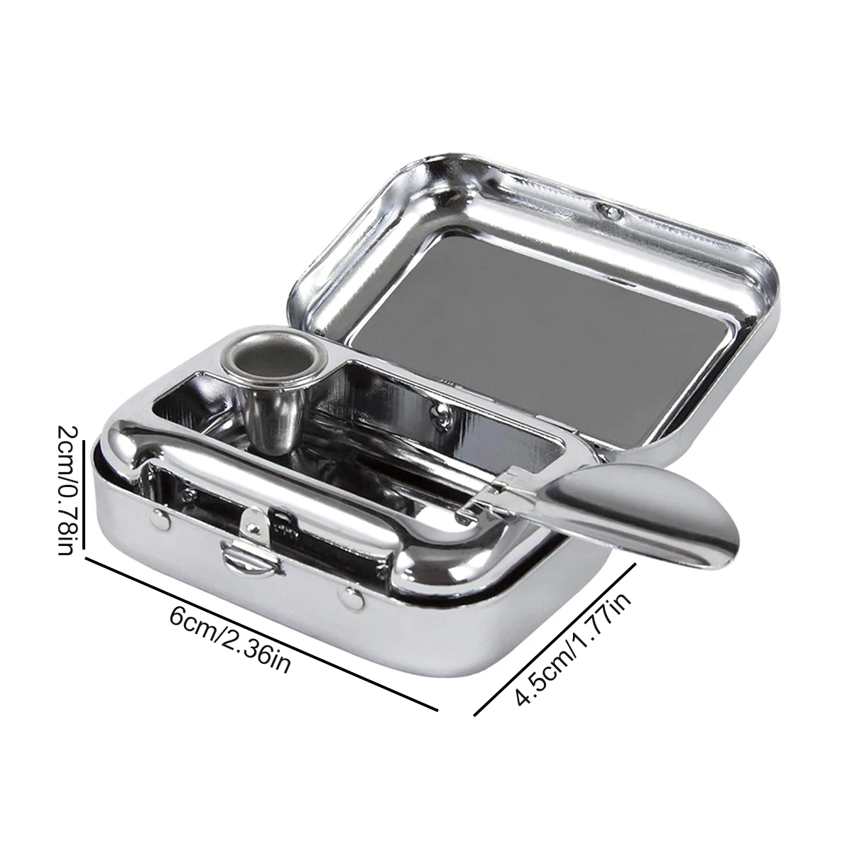 New Mini Portable Metal Cigarette Ashtray Fashionable Lockable Lid Ashtray Desktop Ashtray Pocket Ashtray Men\'s Gift