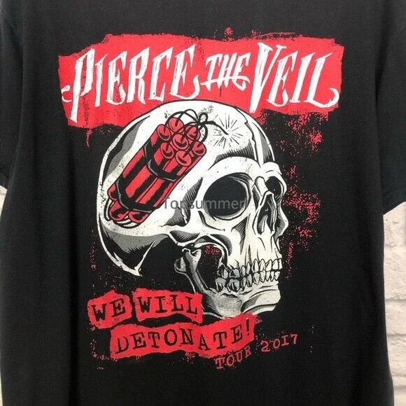 Pierce The Veil Tour Shirt Classic In Black Cotton S To 5Xl Tt7475