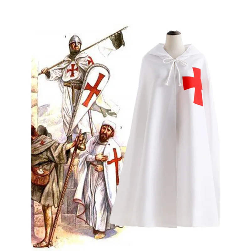 Cosplay de Halloween guerrero Medieval capa de juego de rol capa templario bata imperio romano disfraz de Cosplay