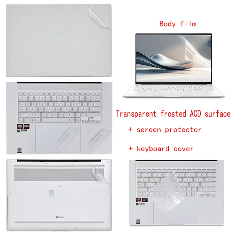 Película protectora para portátil ASUS Zenbook 14/S16/S14/A14, película protectora para carcasa UX5406/UM5606/UX3407, película protectora resistente a arañazos UM3406