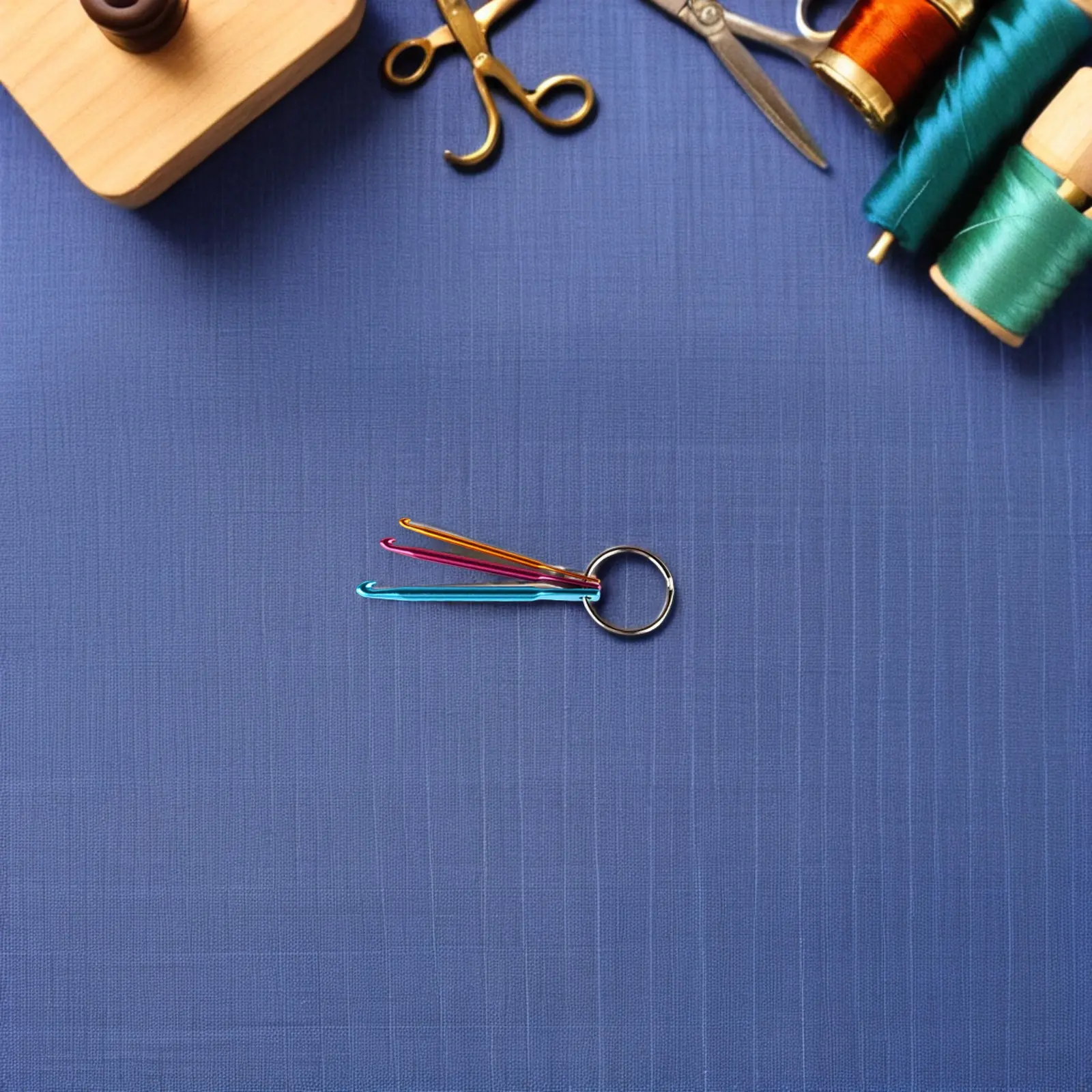 

3Pcs Keychain Aluminum Crochet Hooks Mini Knitting Needles Set Portable Travel Craft Tools Emergency Crochet Supplies