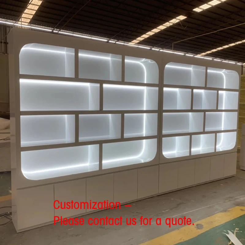 

custom.LED Paint Cosmetics Display Cabinet Beauty Salon Skin Care Products Nail Art Counter & Whole-Durable Eco-Friend