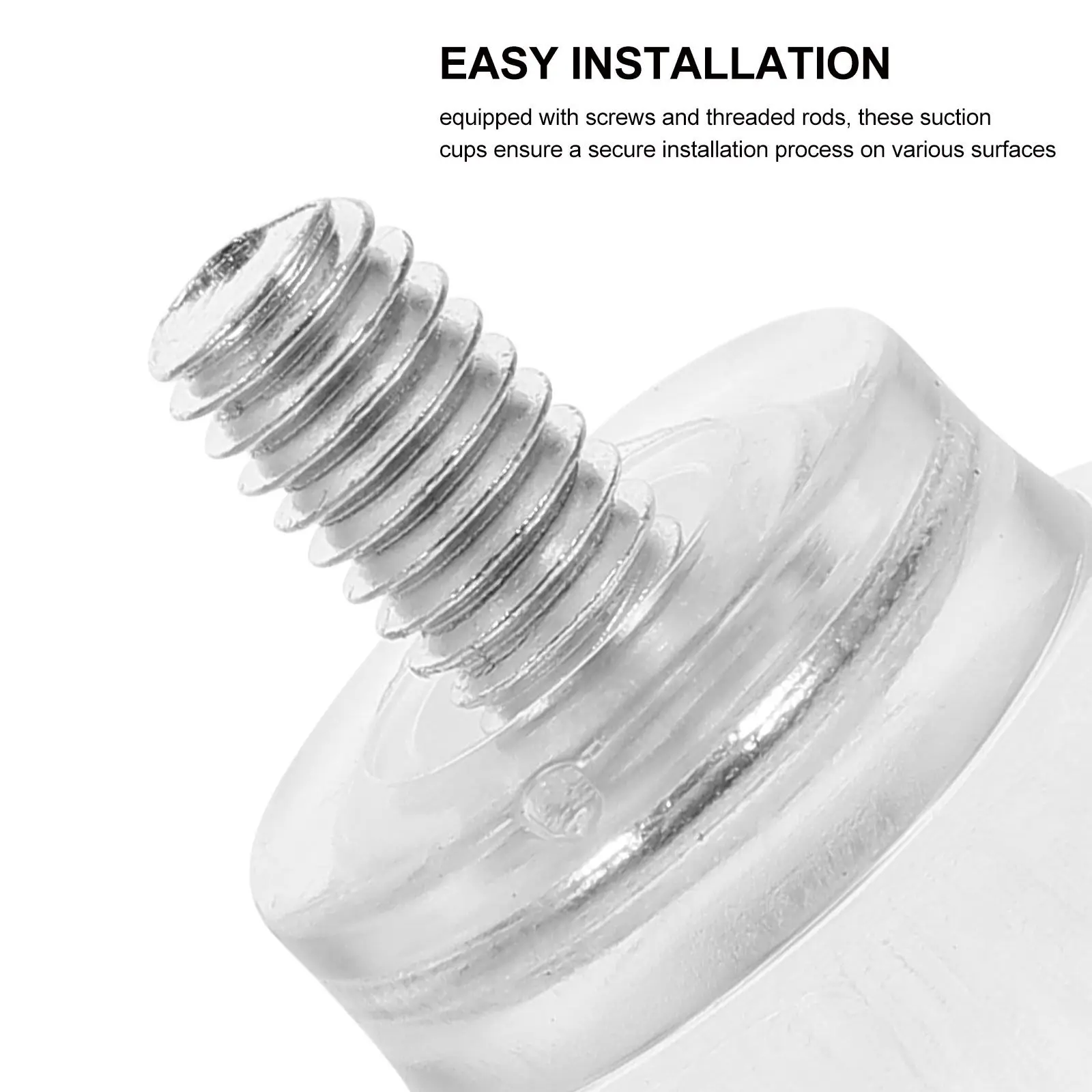 10Pcs Suction Cups PVC Transparent Clear Strong Hold Screw Nut for Glass Tables Shower Walls Bathroom Window Heavy Duty Suction