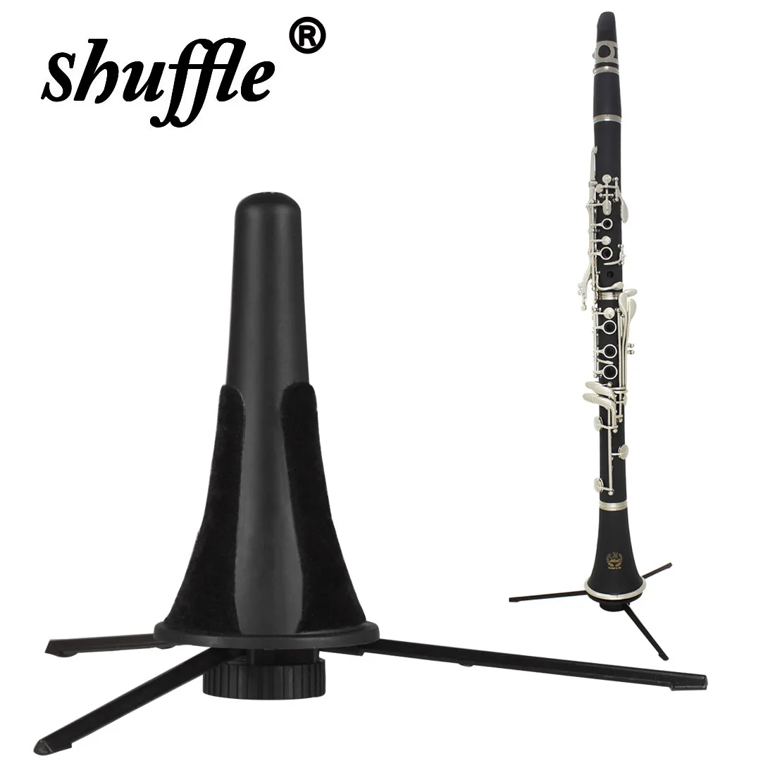 Clarinet Stand Bracket With Felt Pad Durable Woodwind Instrument Accessories Foldable Tripod ABS Oboe Holder Clarinet Parts