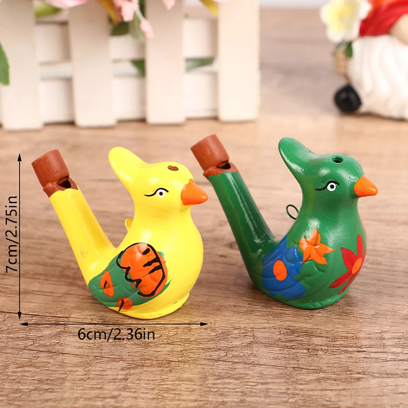 Musical Instrument In Drawing - 1pc Coloured Drawing Water Bird Whistle