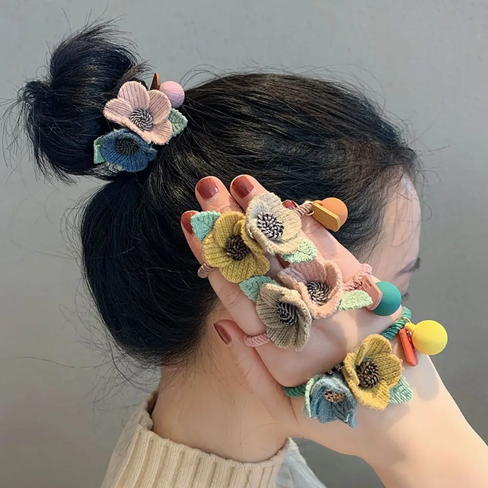 Fashion Hair Accessories Girls Knitting Women Wool Rubber Band Hair Bands Headband Scrunchie