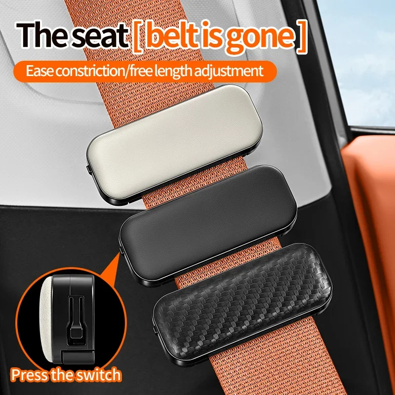 Seat Belt Adjuster Clip Non‑Slip Safety Belt Stopper Positioner Buckle Relieve Shoulder & Neck Strain for Passengers and Drivers