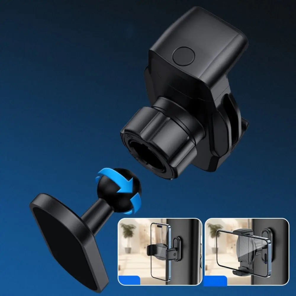 360 Rotatable Gym Magnetic Phone Holder Adjustable Joint Cell Phone Stand Magnetic Base Phone Mount 4.7-6.5" Smartphones