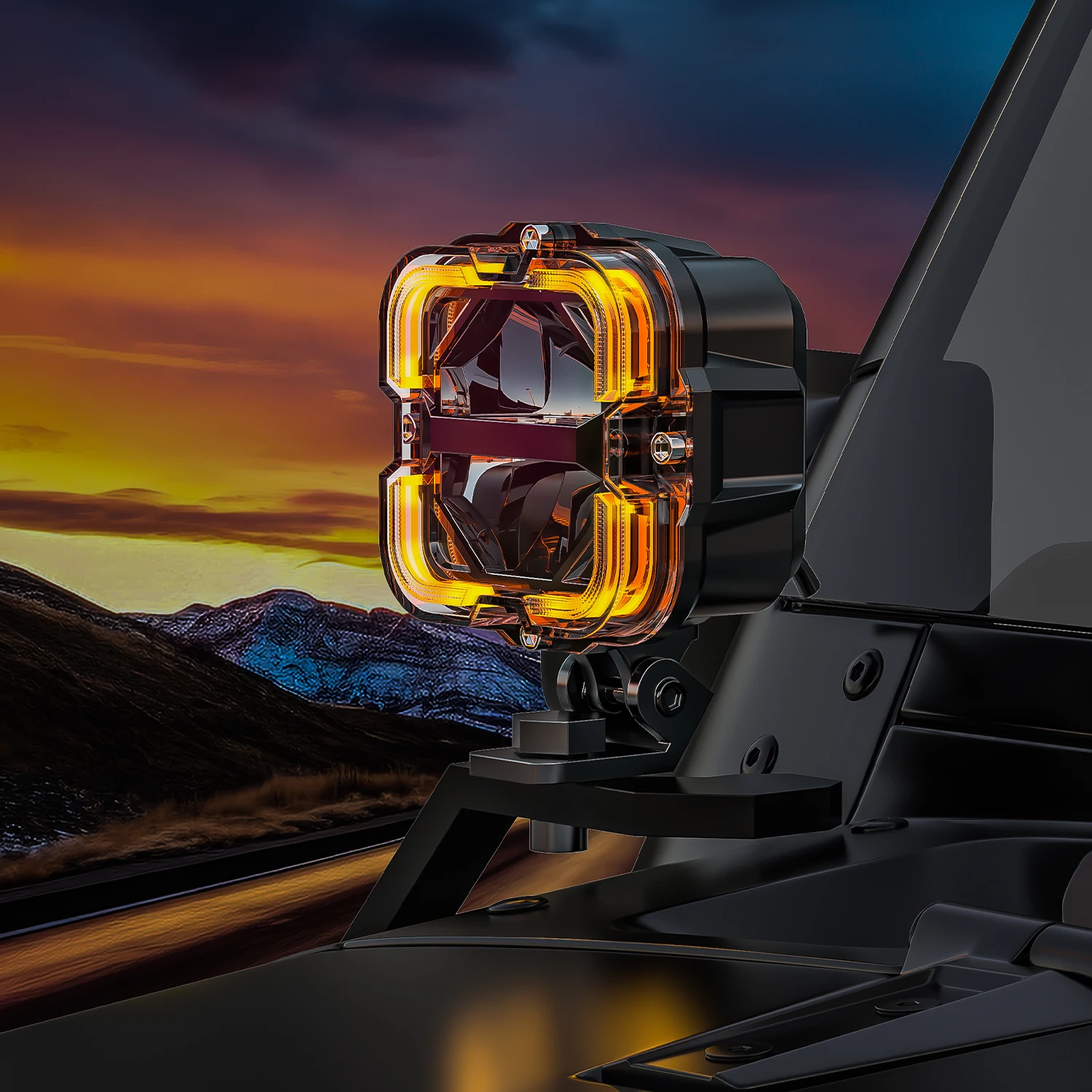 Emark-zugelassene Auto-LED-Arbeitslichtleiste für Jeep Offroad Truck 4x4 SUV ATV Scheinwerfer Bernstein DRL 12V Zusatzlicht Autozubehör – Detail 1