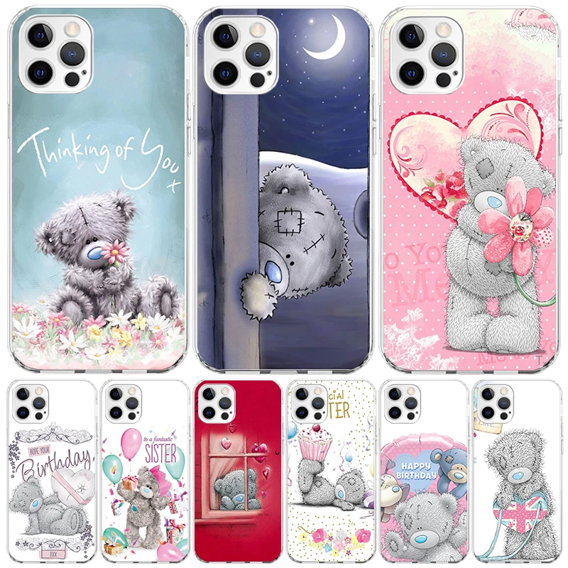 Teddy Me To You Bear Case Phone Cover for Apple iphone 16 15 14 13 12 Mini 11 Pro Max X XS XR 7 Plus 8 + SE 2020 Trend Fundas