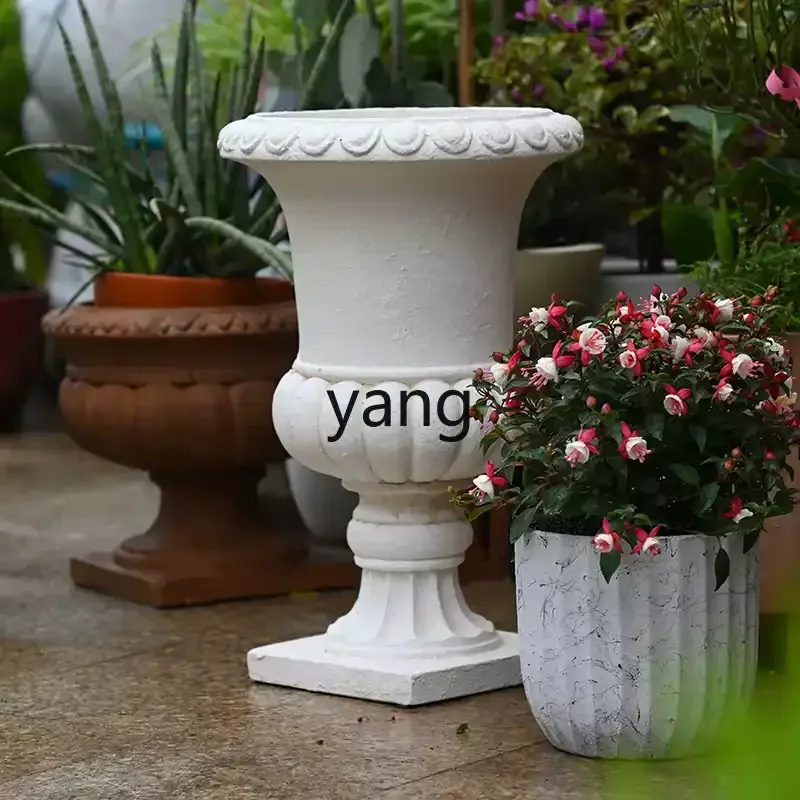 LH tall flower pot simple ornament garden villa home entry floor decoration high-end