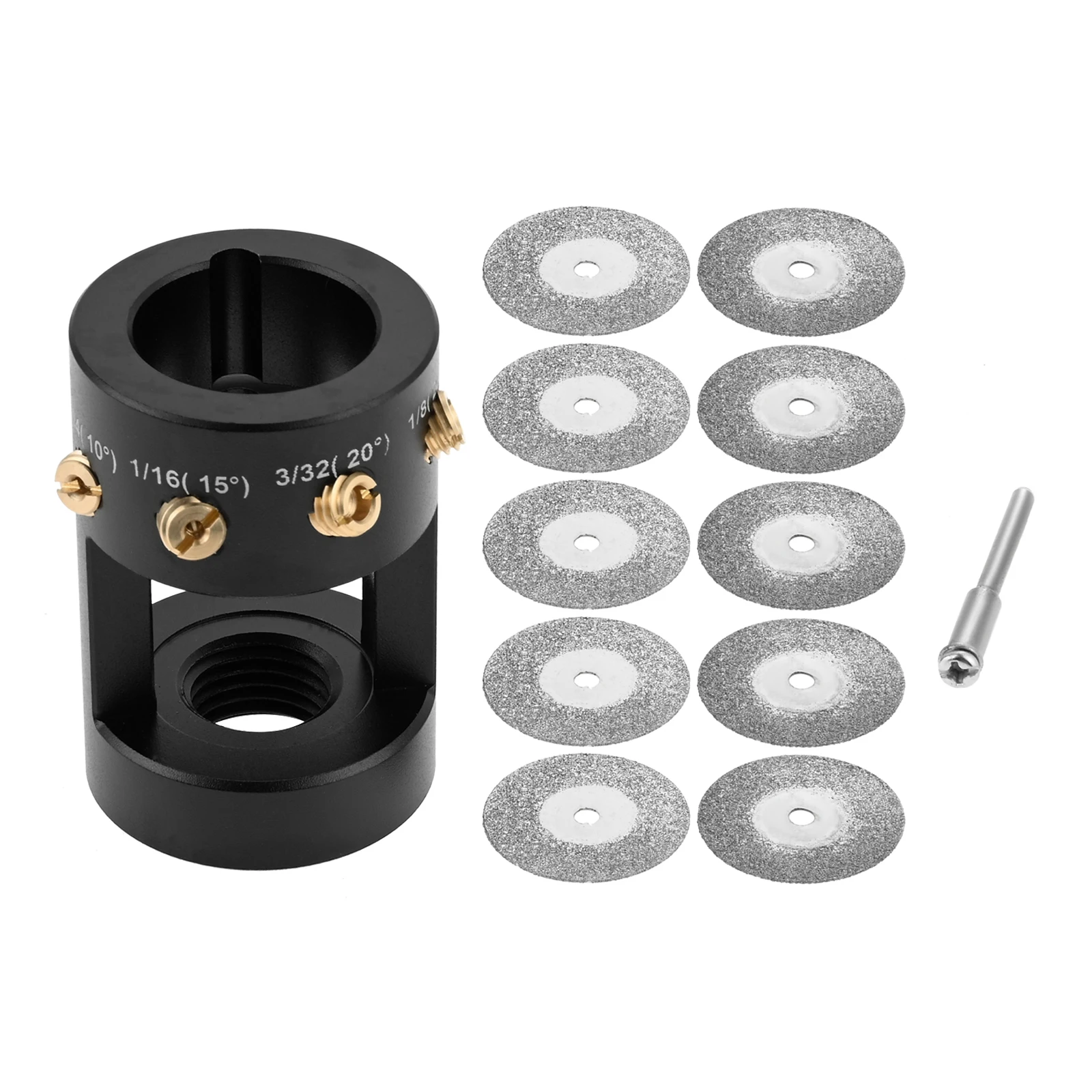 1Set TIG Sharpener Welding Grinder Head Tool Electrode Sharpener Grinder Head TIG Welding Tools with 4 Cut-Off Slot