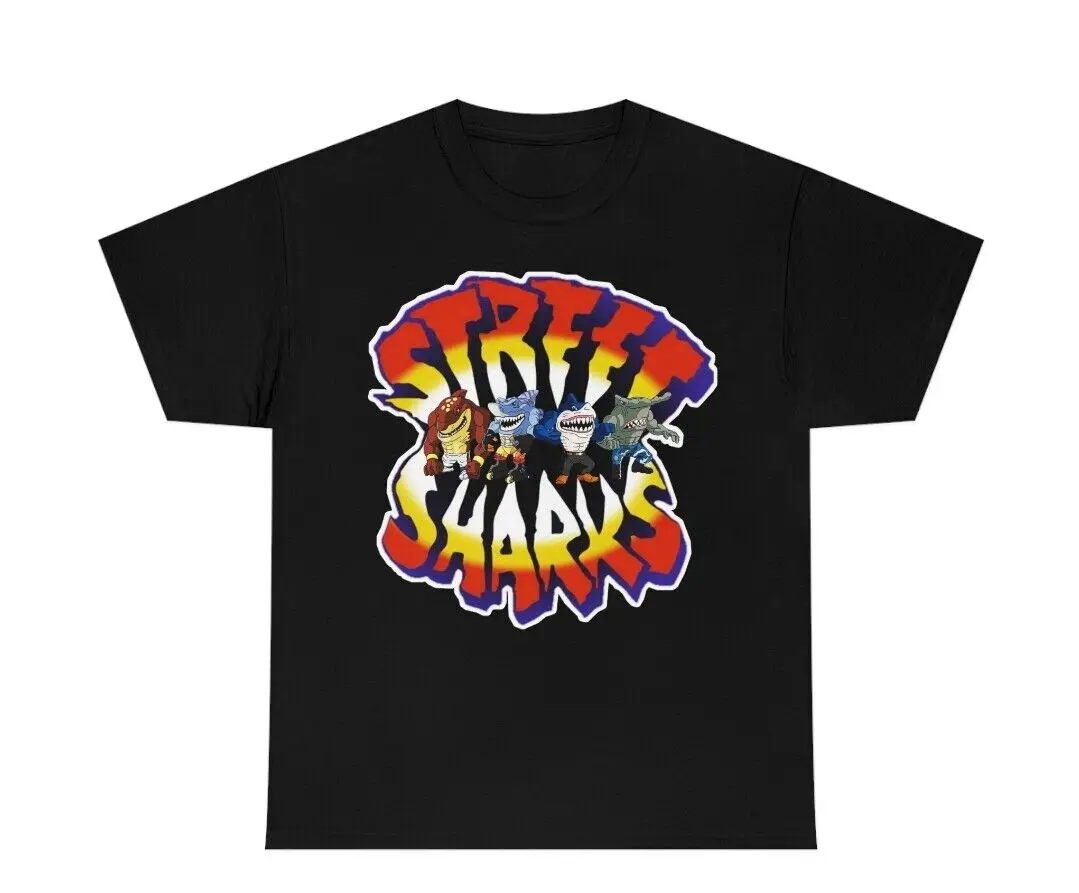 Street Sharks 80S Cartoon Retro Toys Cotton T Shirt Nostalgia