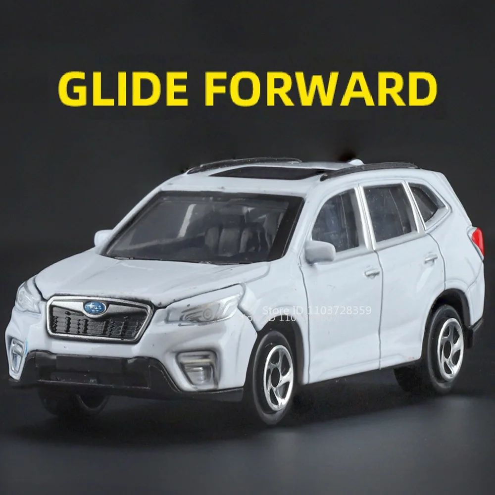 1:64 Subaru Forester Mini Modello di Auto Giocattoli Pressofuso In Lega di Assorbimento Degli Urti Pneumatici In Gomma Diapositiva Avanti Ornamento per I Regali Dei Bambini