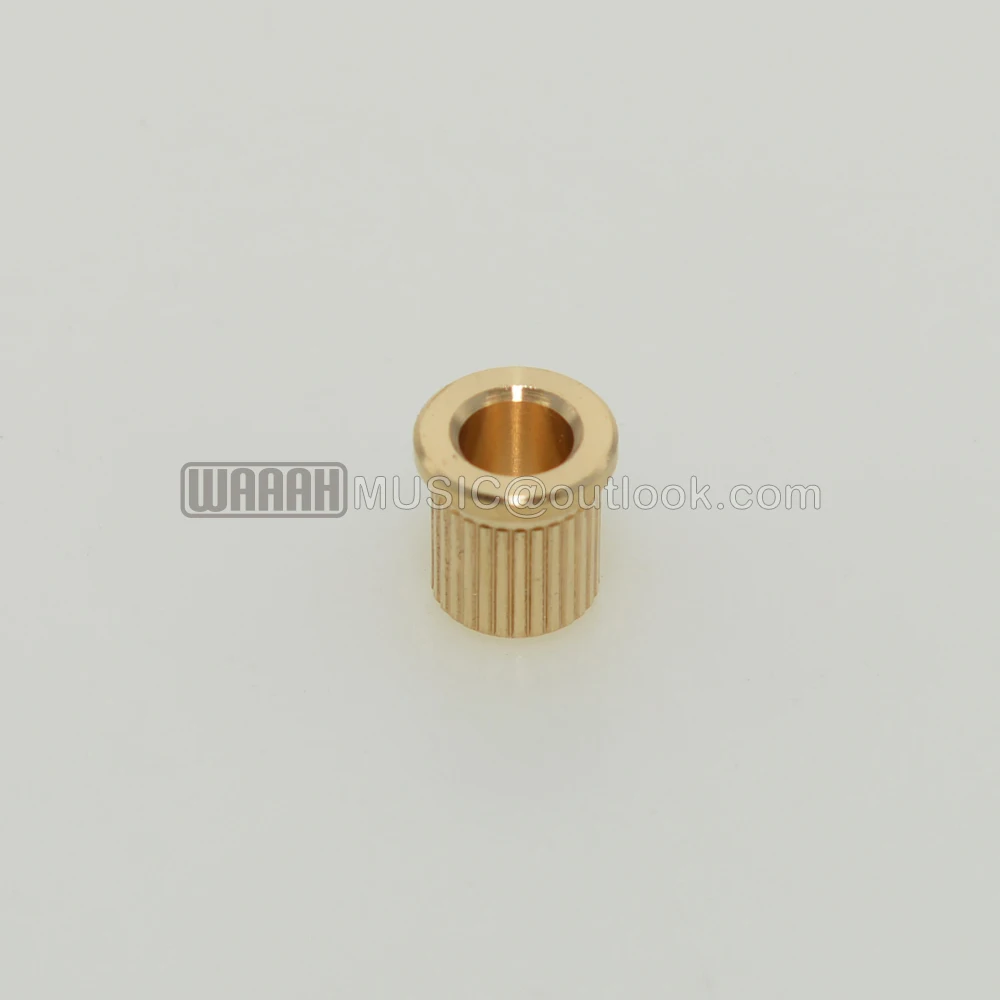 6 Stück Messing durch Body String Aderendhülsen String Buchsen für Tele/Telecaster Gitarre – Detail 3