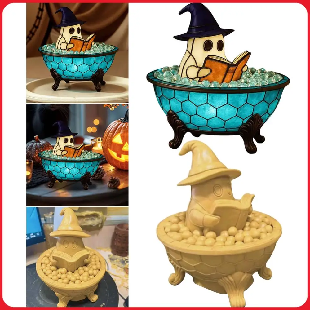 

Светодиодная лампа-призрак для ванной, на батарейках, милая лампа-призрак, многофункциональная акцентная лампа-призрак для ванной комнаты, для домашнего декора ванной.