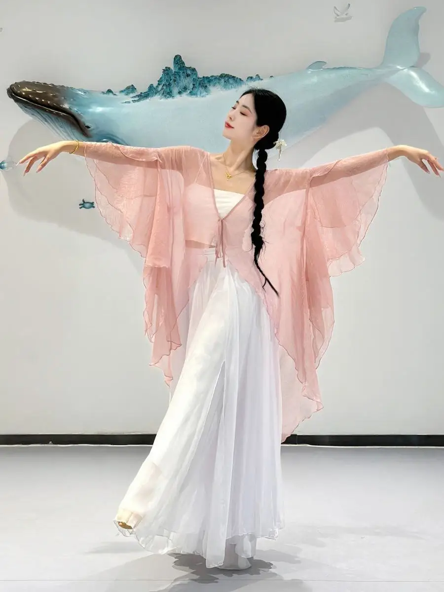 Rosa Chiffon irt Protezione solare sottile estiva da donna Coprispalle Capispalla con punteruolo Cardigan Protezione solare di media lunghezza...