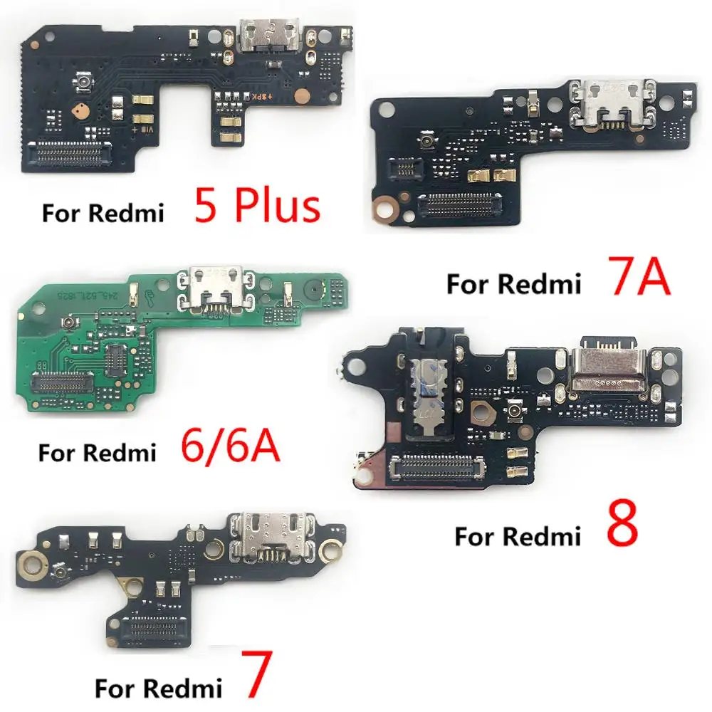 

USB Micro Charger Port Dock Connector Microphone Board For Xiaomi Redmi K30 4G 5G 4X 5 5A 6 6A 7 7A 8 8A K20 GO S2 Note 5 Pro