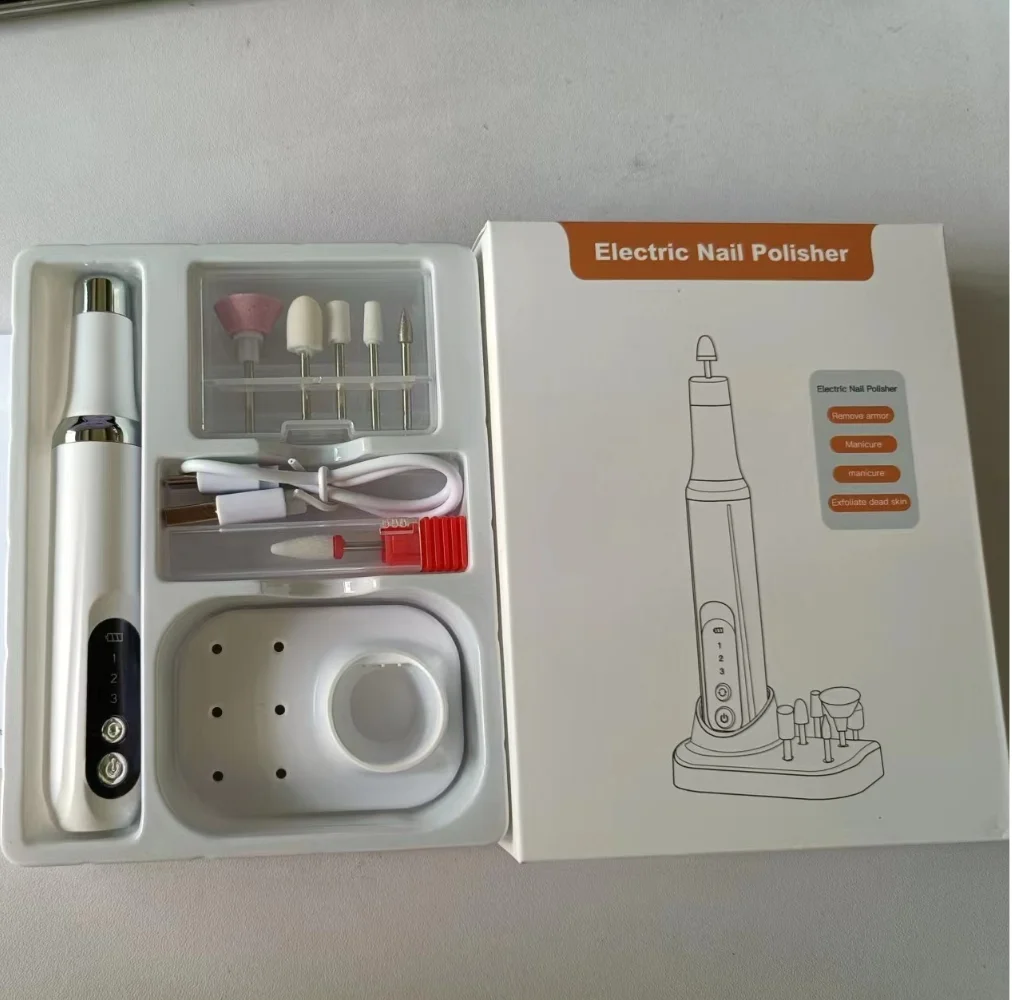 Nail Drill Pen Nail File Pedicure Grinding Polishing Pen USB Rechargeable Nail Drill Machine Portable Manicure Drill Salon Tool