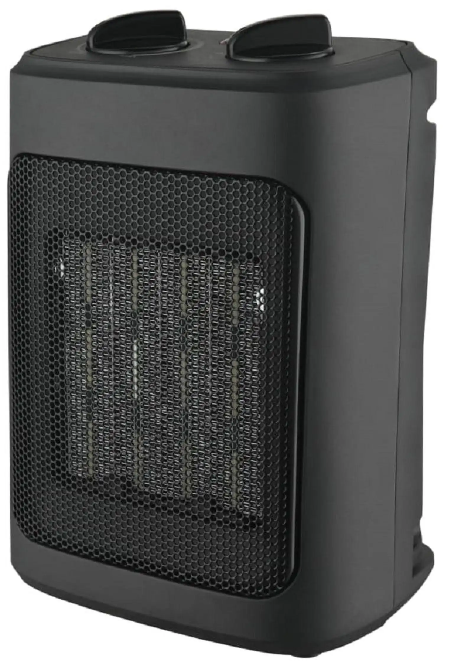 Used Mainstays 1500W Ceramic Fan-Forced Electric Space Heater Portable Desktop Personal Radiator Warmer for Home Office, Black