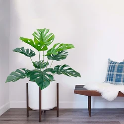 1PCS 60CM Monstera faux Plant Plastic Leaf fake plant realistic Ornamental indoor Artificial Plant for Home Decor Office wedding